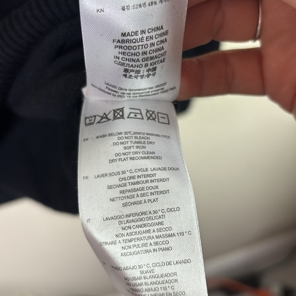 IRO Cashmere Cotton Blend Cutout Back Pullover Crewneck Black Sweater size XXS - Picture 4 of 7